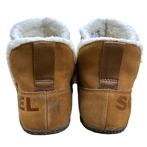 Sorel Nakisha Bootie Shearling Ankle Boot Camel Brown - Picture 7 of 10